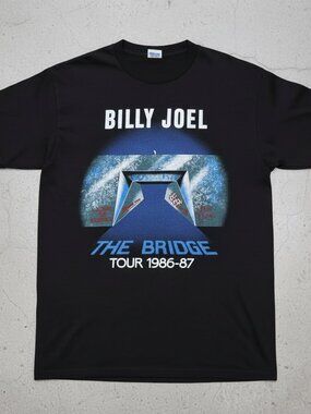 Vintage Billy Joel The Bridge Tour 1986–87 Graphic T-Shirt | Classic Rock Band